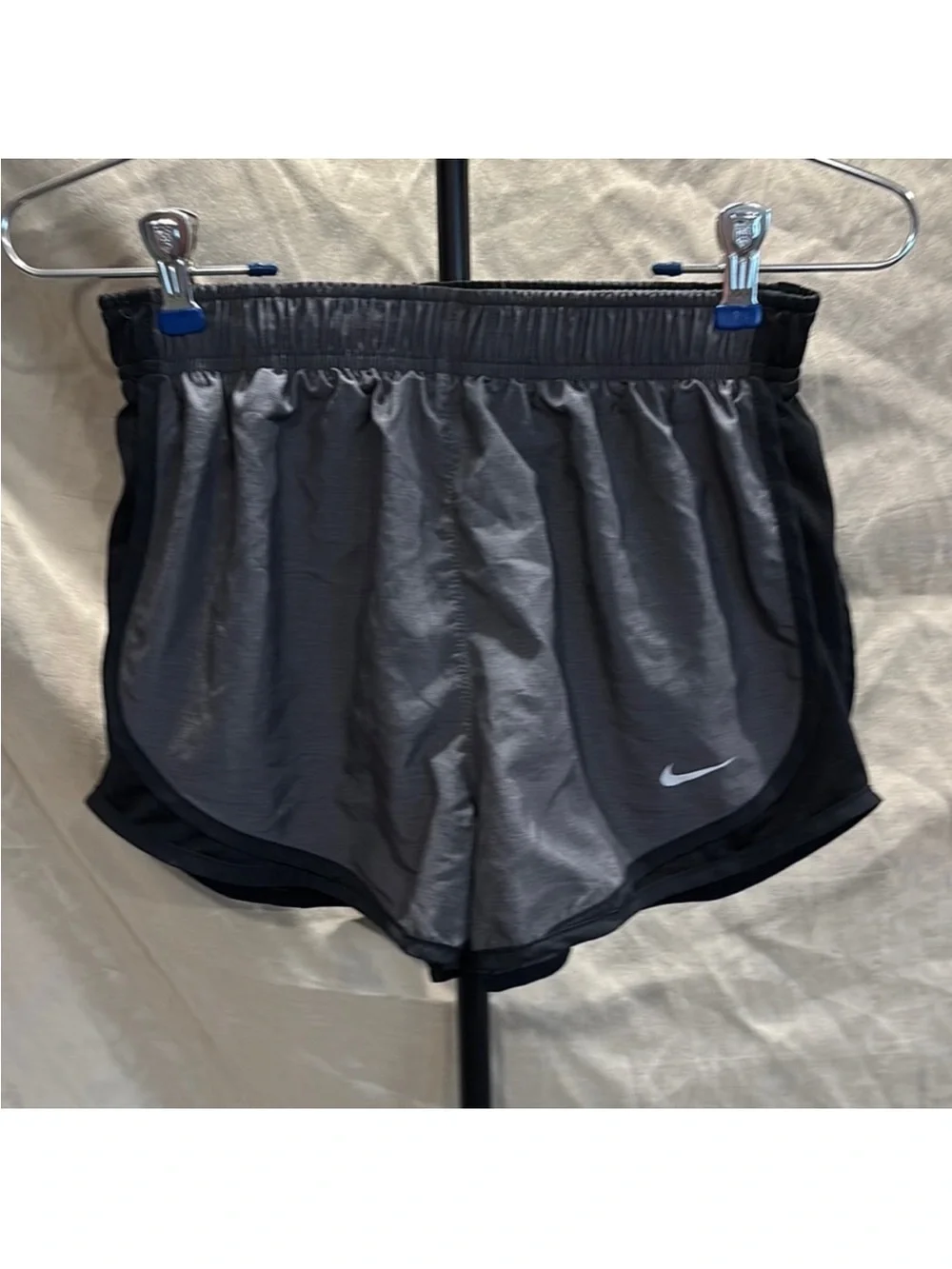 Nike Women's Black and Gray Athletic Shorts
